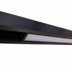 Faretto proiettore a barra lineare led 24W nero magnetico copertura opaca per binario monofase 48V luce calda naturale bianca
