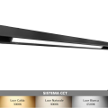 Faretto proiettore a barra lineare led 20W nero magnetico copertura opaca per binario 48V luce calda naturale bianca