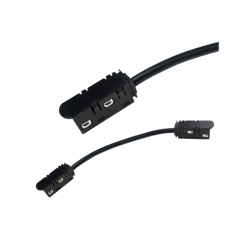 Connettore giunzione angolare e angolo curva nero per collegamento binario magnetico 48V