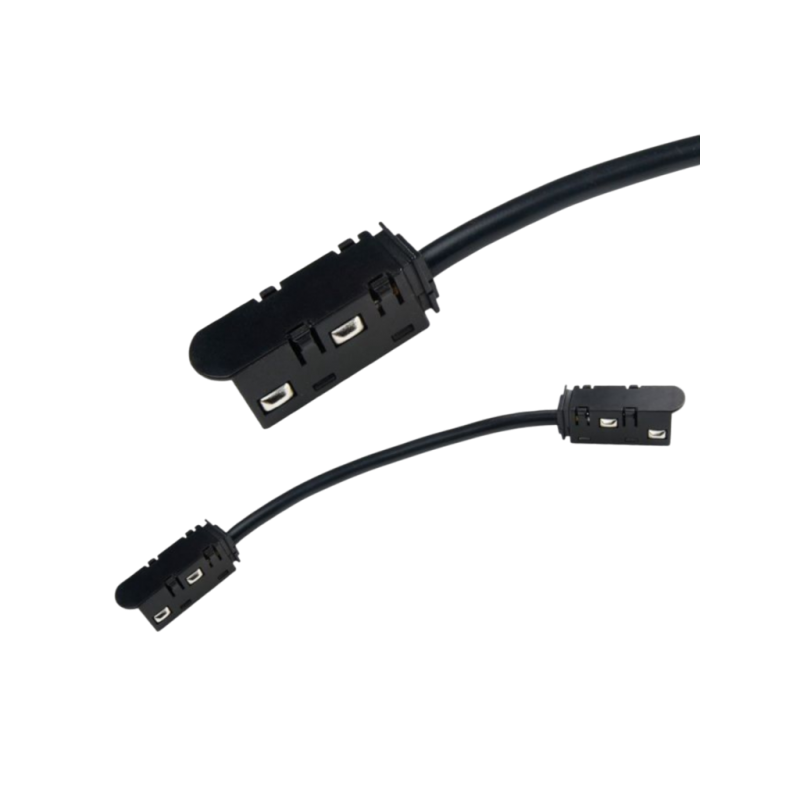 Connettore giunzione angolare e angolo curva nero per collegamento binario magnetico 48V