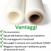 Pellicola trasparente film estendibile rotolo 2.4Kg largo 50cm 23 micron per imballaggio cartoni protezione trasloco senza anima