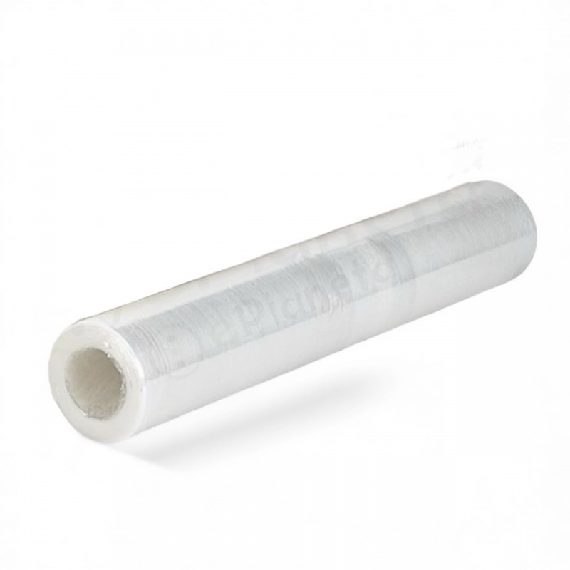 Pellicola trasparente film estendibile rotolo 2.4Kg largo 50cm 23 micron per imballaggio cartoni protezione trasloco senza anima