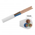 Cavo Elettrico bianco H05VV-F 3x1.00 Flessibile PVC 300/500V Cavo bipolare per Elettrodomestici, Prolunghe e Uso Domestico