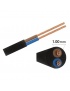Cavo Elettrico nero H05VV-F 2x1.00 Flessibile PVC 300/500V Cavo bipolare per Elettrodomestici, Prolunghe e Uso Domestico