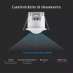 Sensore di movimento presenza a incasso soffitto cartongesso 360° rilevatore infrarossi accensione luce lampadine