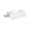 Portafaretto quadrato in gesso da incasso a scomparsa controsoffitto per faretti led GU10