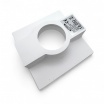 Portafaretto quadrato in gesso con foro conico da incasso a scomparsa controsoffitto per faretti led GU10