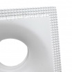 Portafaretto quadrato in gesso con foro conico da incasso a scomparsa controsoffitto per faretti led GU10