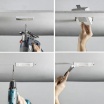 Portafaretto in gesso quadrato con vetro da incasso a scomparsa controsoffitto per faretti led GU10
