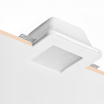 Portafaretto in gesso quadrato con vetro da incasso a scomparsa controsoffitto per faretti led GU10