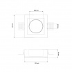 Portafaretto quadrato in gesso da incasso a scomparsa controsoffitto per faretti led GU10