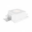 Portafaretto quadrato in gesso da incasso a scomparsa controsoffitto per faretti led GU10