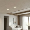 Portafaretto quadrato in gesso da incasso a scomparsa controsoffitto per faretti led GU10