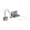 Portafaretto quadrato in gesso con foro conico da incasso a scomparsa controsoffitto per faretti led GU10