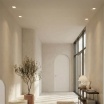 Portafaretto in gesso quadrato con vetro da incasso a scomparsa controsoffitto per faretti led GU10
