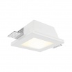 Portafaretto in gesso quadrato con vetro da incasso a scomparsa controsoffitto per faretti led GU10