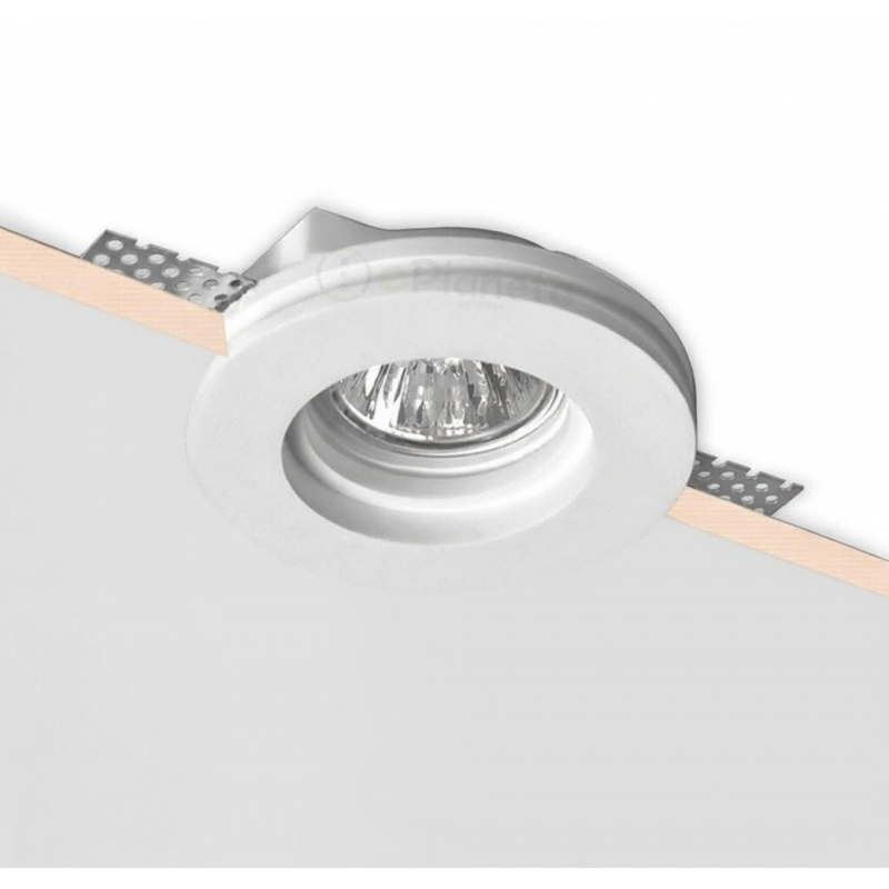 Portafaretto quadrato in gesso a scomparsa da incasso controsoffitti lampade led