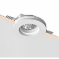 Portafaretto rotondo in gesso a scomparsa da incasso controsoffitto per lampadine led GU10