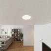 Portafaretto rotondo in gesso con vetro da incasso a scomparsa controsoffitto per faretti led GU10