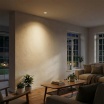 Portafaretto rotondo in gesso con vetro da incasso a scomparsa controsoffitto per faretti led GU10