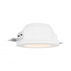 Portafaretto rotondo in gesso con vetro da incasso a scomparsa controsoffitto per faretti led GU10