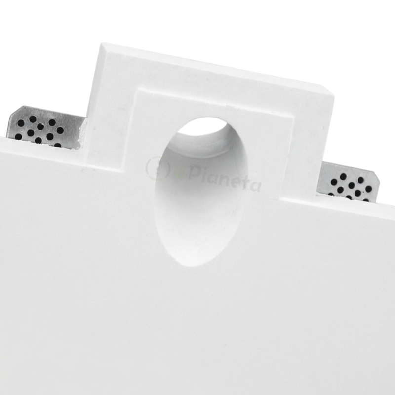 Portafaretto in gesso verniciabile da incasso cartongesso per lampadine GU10 MR16 luce inclinata scale corridoi parete
