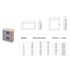 Quadro elettrico centralino 16 moduli 2x8 DIN box incasso scatola IP40 interruttori magnetotermici differenziali
