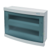 Quadro elettrico centralino 24 moduli DIN box superfice scatola da parete IP40 per interruttori grigio