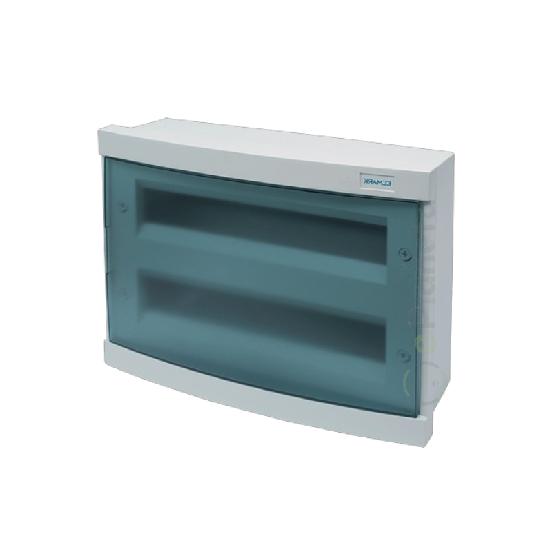 Quadro elettrico centralino 24 moduli DIN box superfice scatola da parete IP40 per interruttori grigio