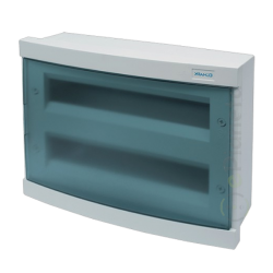 Quadro elettrico centralino 36 moduli DIN box superfice scatola da parete IP40 per interruttori grigio