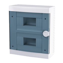 Quadro elettrico da parete centralino 16 moduli 2x8 DIN box scatola IP40 per interruttori magnetotermici differenziali