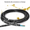 Tubo corrugato nero diametro da 16 20 25 32 mm pieghevole autoestinguente flessibile per impianti cavi elettrici