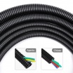 Tubo corrugato nero diametro da 16 20 25 32 mm pieghevole autoestinguente flessibile per impianti cavi elettrici