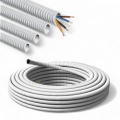 Guaina spiralata Ø 16 20 25 mm tubo flessibile grigio in PVC bobina 30 mt per impianti cavi elettrici