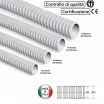 Guaina spiralata Ø 16 20 25 mm tubo flessibile grigio in PVC bobina 30 mt per impianti cavi elettrici