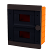 Quadro elettrico centralino 16 moduli 2x8 nero DIN box incasso scatola IP40 interruttori magnetotermici differenziali