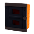 Quadro elettrico centralino 16 moduli 2x8 nero DIN box incasso scatola IP40 interruttori magnetotermici differenziali