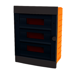 Quadro elettrico centralino 36 moduli 3x12 nero DIN box incasso scatola IP40 interruttori magnetotermici differenziali