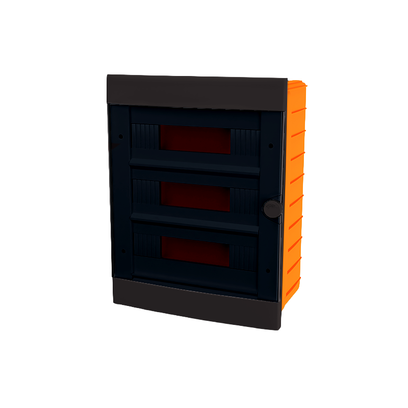 Quadro elettrico centralino 36 moduli 3x12 nero DIN box incasso scatola IP40 interruttori magnetotermici differenziali