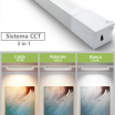 Faretto faro barra led 20W bianco per binario monofase orientabile proiettore luce naturale bianca calda