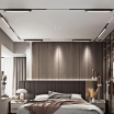 Faretto faro barra led 20W nero per binario monofase orientabile proiettore luce naturale bianca calda