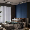 Faretto faro barra led 20W nero per binario monofase orientabile proiettore luce naturale bianca calda
