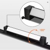 Faretto faro barra led 20W nero per binario monofase orientabile proiettore luce naturale bianca calda