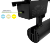 Faretto proiettore led 15W Nero orientabile per binario monofase direzionabile luce calda naturale bianca CCT