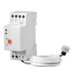 Sensore Crepuscolare IP65 20A 230V su Guida DIN Fotocellula Regolabile 2-100 Lux per Luci Esterne