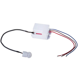 Sensore di movimento infrarossi da incasso mini per accensione automatica luci lampade fino a 800W