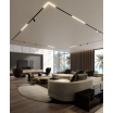Faro angolare 24W nero da incasso per binario magnetico 48V elettrificato angolo luce led calda naturale