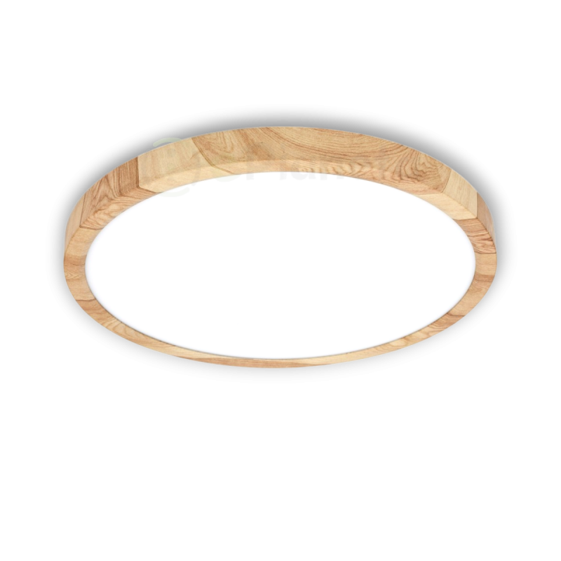 Plafoniera LED Tonda Ø 23 30 40 cm Legno Chiaro Abete Luce CCT Regolabile Calda Naturale Fredda Lampada da Soffitto