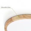 Plafoniera LED Tonda Ø 23 30 40 cm Legno Chiaro Abete Luce CCT Regolabile Calda Naturale Fredda Lampada da Soffitto