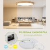 Plafoniera LED Tonda Ø 23 30 40 cm Legno Chiaro Abete Luce CCT Regolabile Calda Naturale Fredda Lampada da Soffitto
